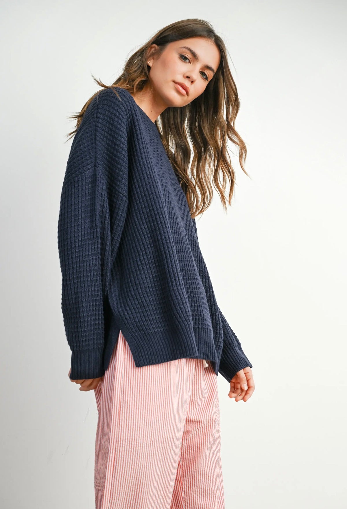 Round Neck Long Sleeve Sweater