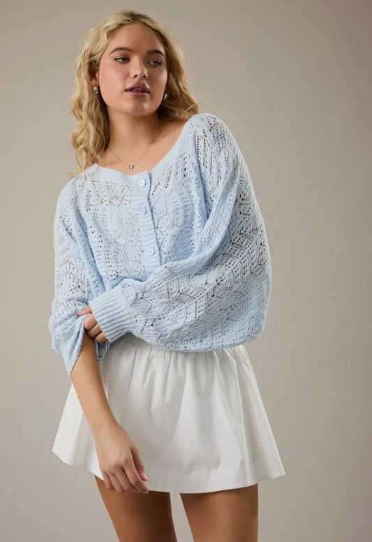 Long Sleeve Crochet Cardigan