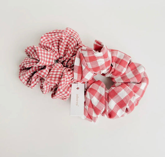 Large Gingham Scrunchie