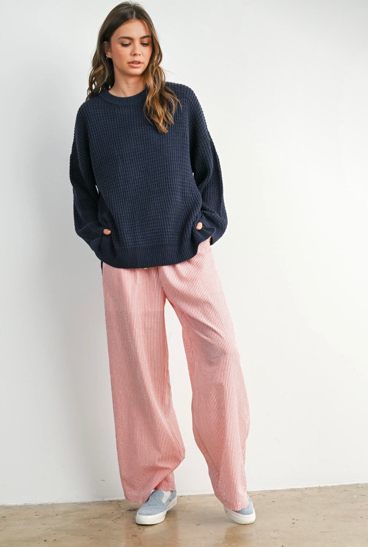 Round Neck Long Sleeve Sweater