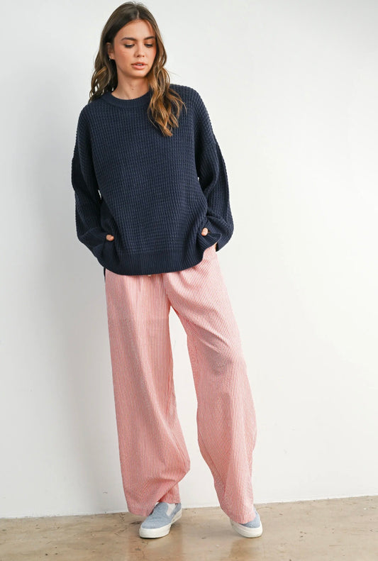 Round Neck Long Sleeve Sweater