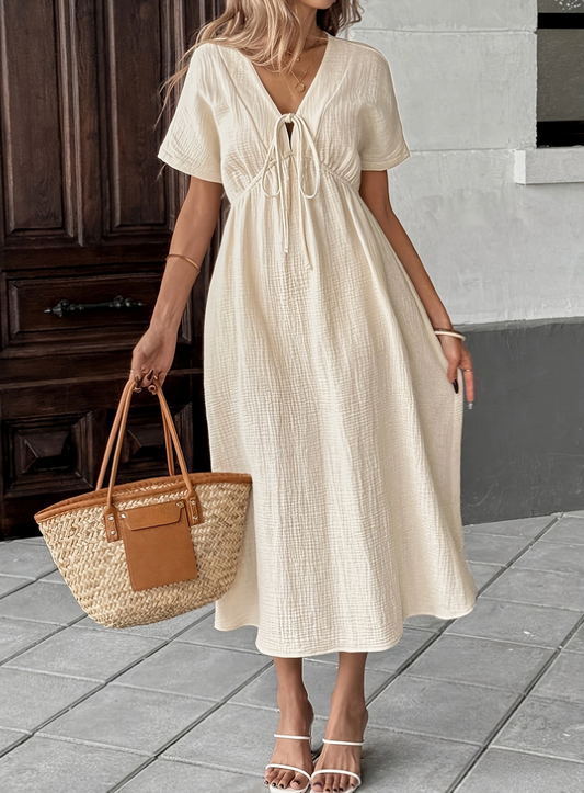 Textured Baby Doll Dress