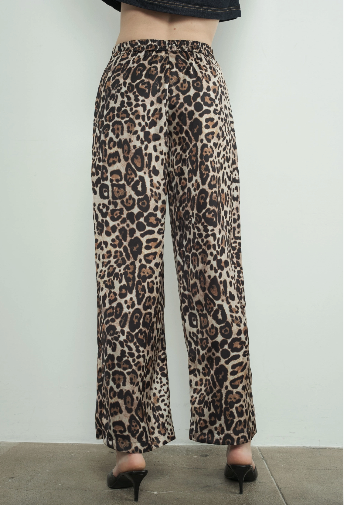 Satin Animal Print Pants
