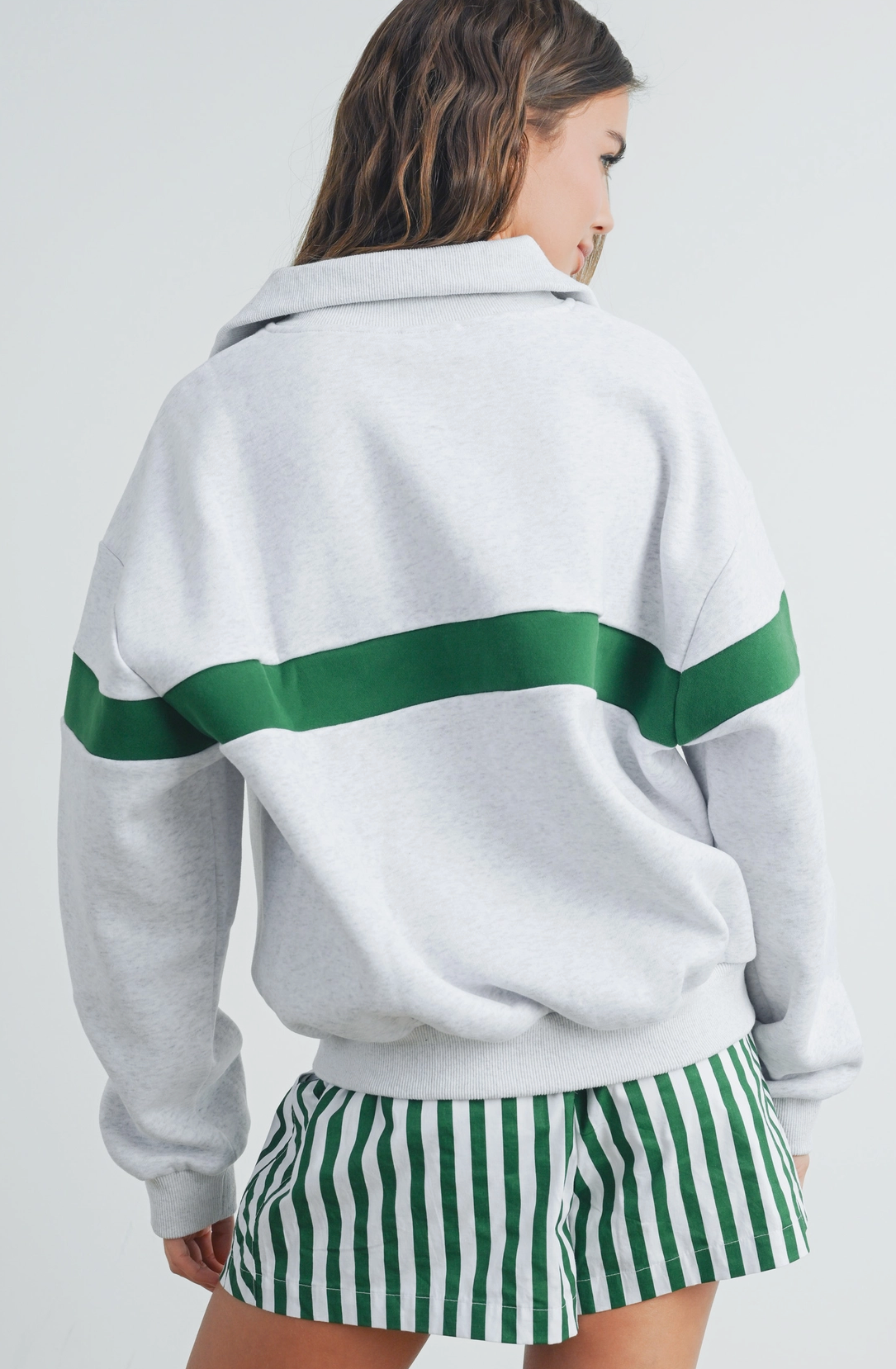Two Toned Half Zip
