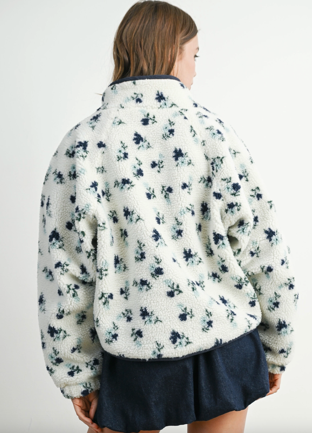 Ivory & Navy Floral Jacket