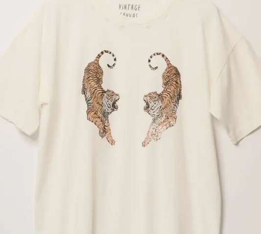 Roaring Tigers Garment Wash Oversize Graphic Tee